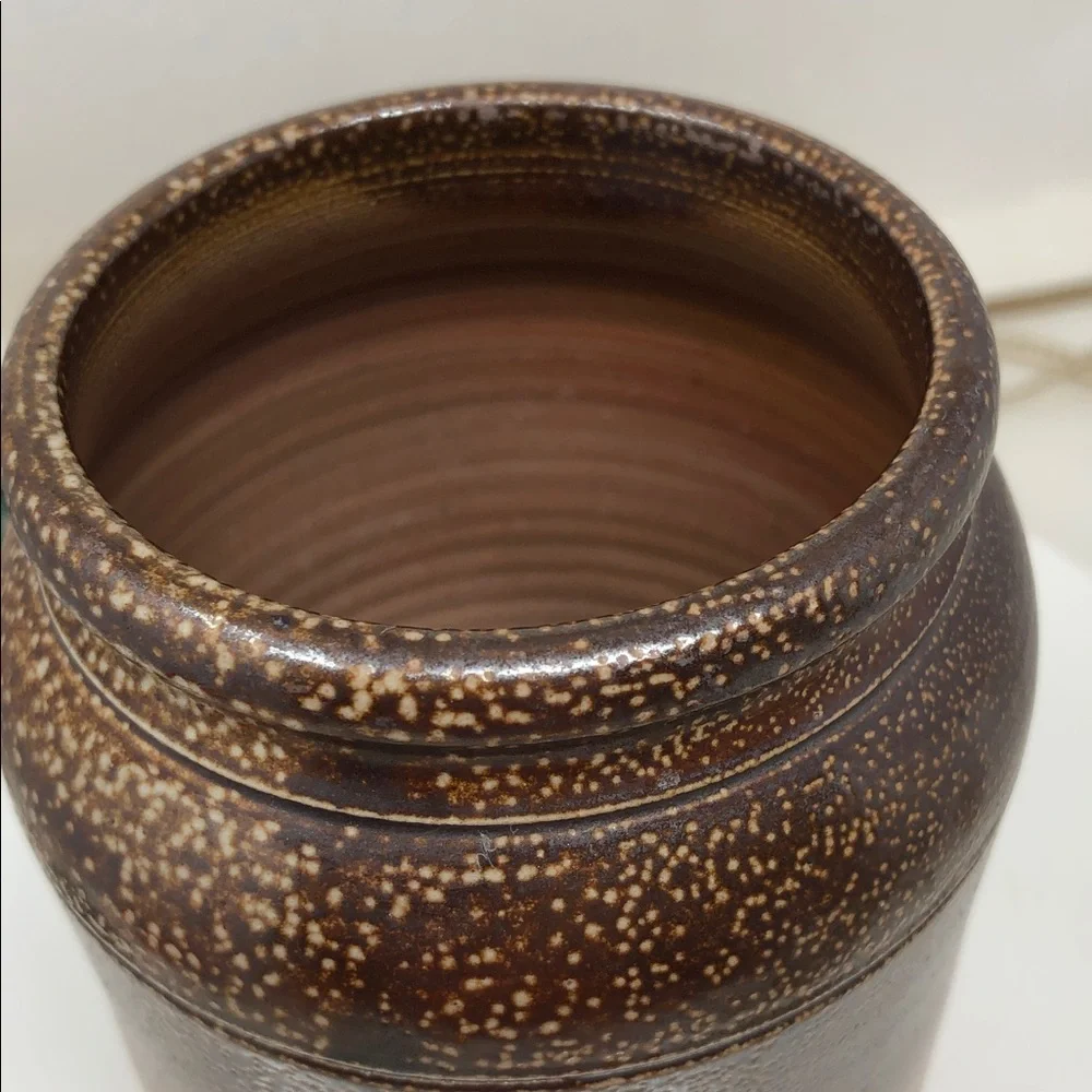 Vintage Salt Glazed Stoneware Jar 5” - Picture 7 of 11